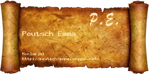 Peutsch Emma névjegykártya