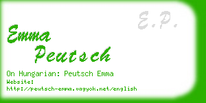 emma peutsch business card